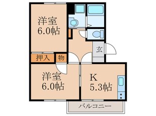 エルディム山本の物件間取画像